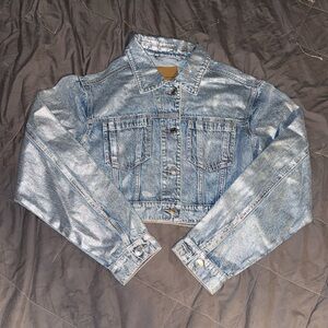 AMERICAN EAGLE METALLIC JEAN JACKET